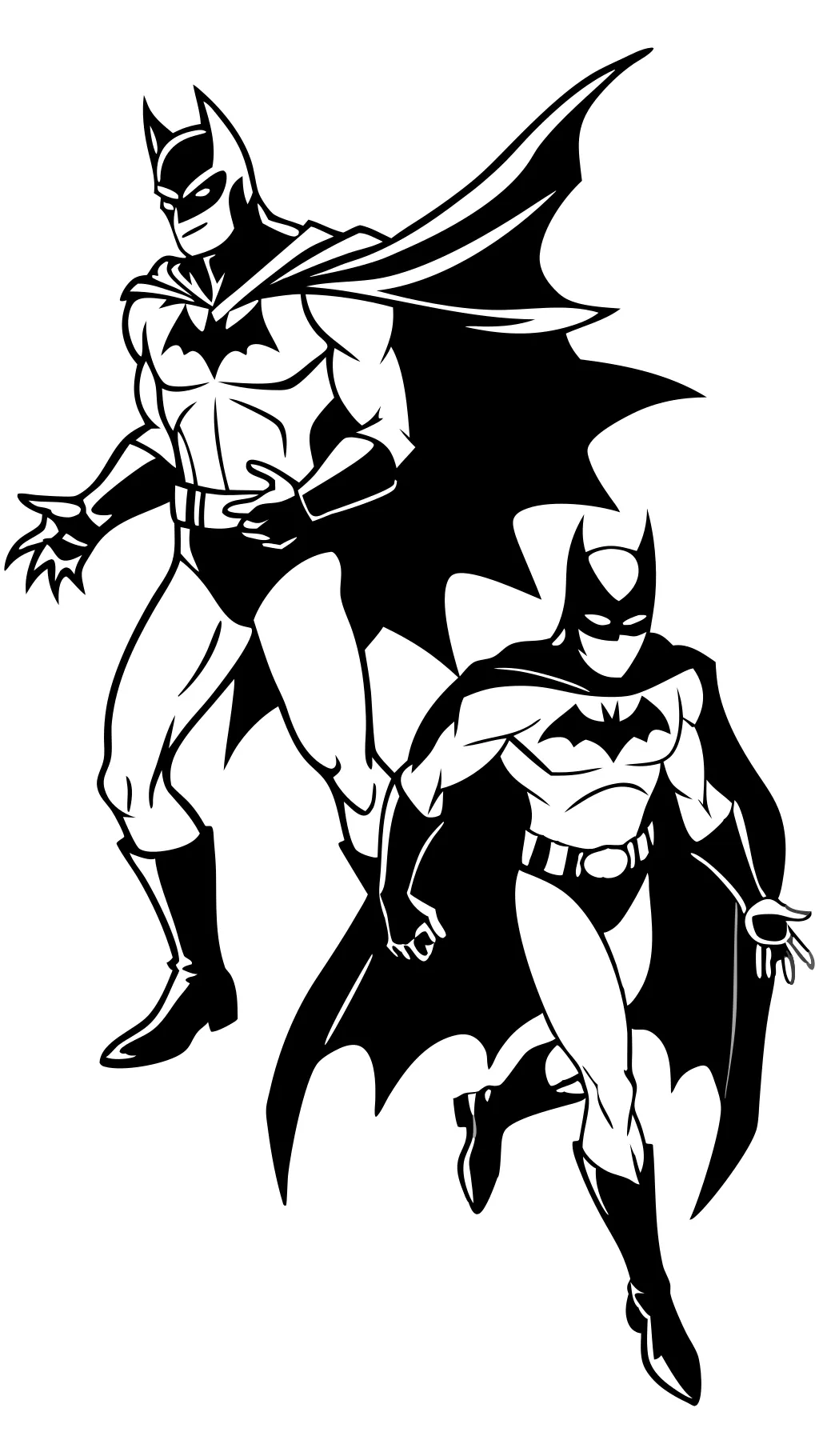 Páginas para colorear Batman y Robin